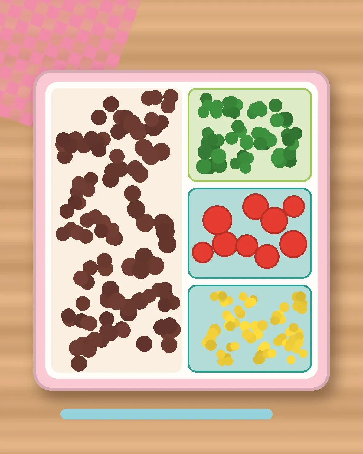Illustration of Raisin Pot in a colourful bento box