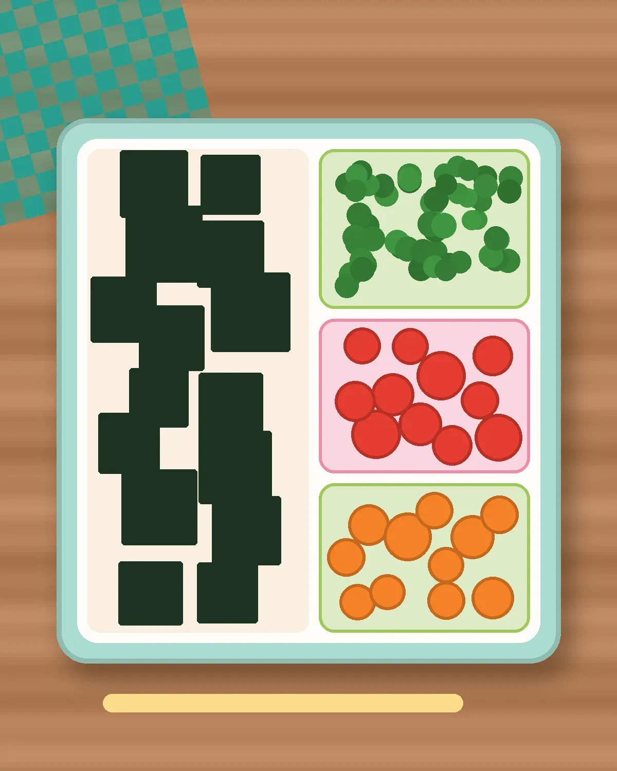 Illustration of Seaweed Snack Pack in a colourful bento box