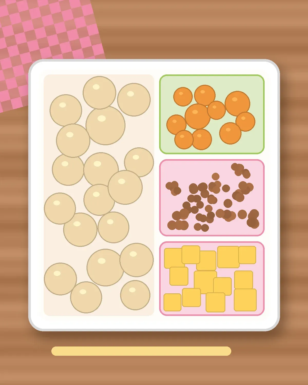 Illustration of Sweet Potato & Black Bean Tacos in a colourful bento box